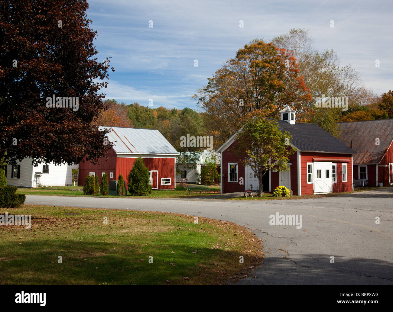 Aldea Rural escena en la ciudad de Grafton en Vermont, EE.UU. Foto de stock
