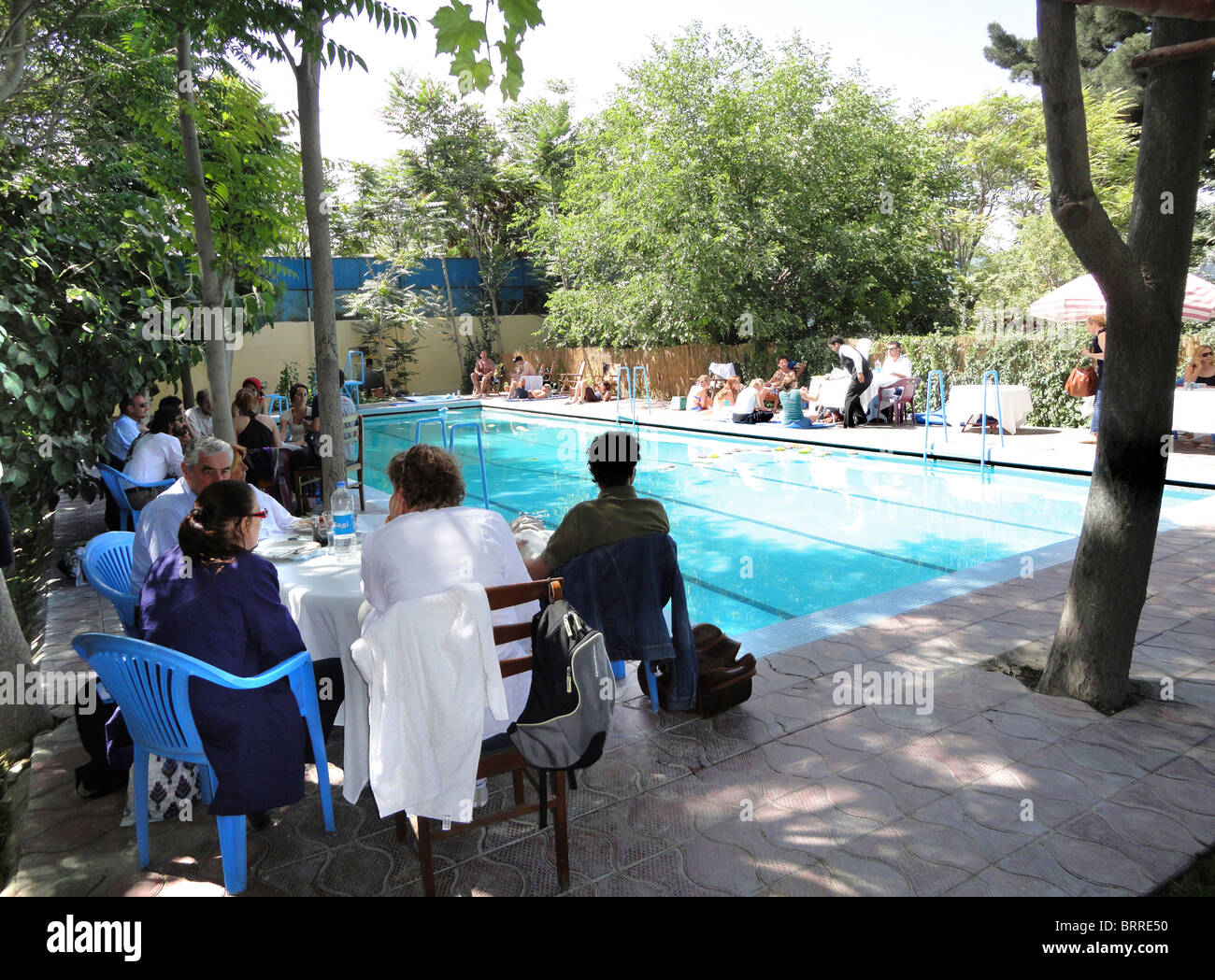 L' restaurante Atmosphere en Kabul Foto de stock