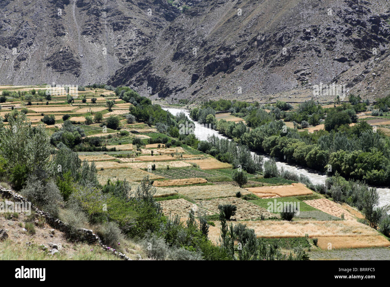 Valle del Panshir en Afganistán Foto de stock