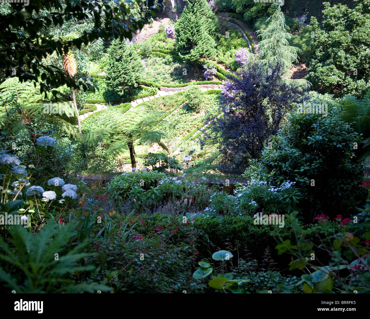 Monte los Jardines Municipales - Monte - Madeira Foto de stock