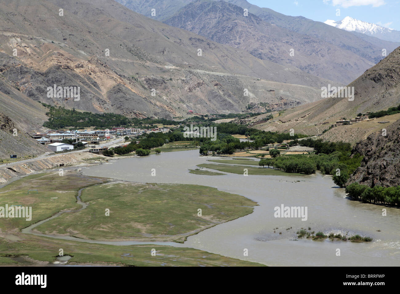 Valle del Panshir en Afganistán Foto de stock