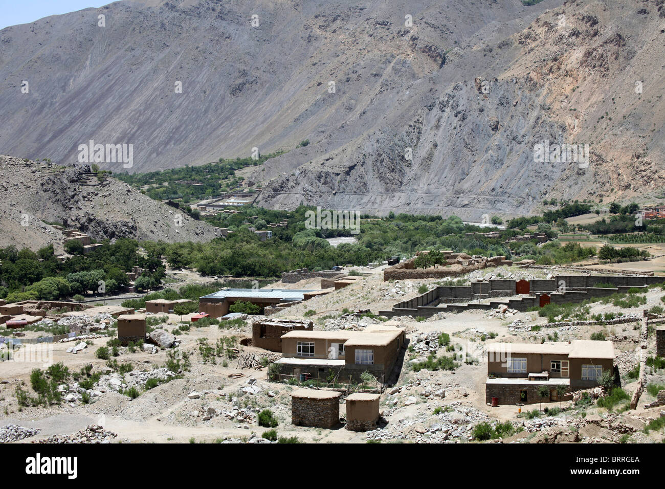 Valle del Panshir en Afganistán Foto de stock