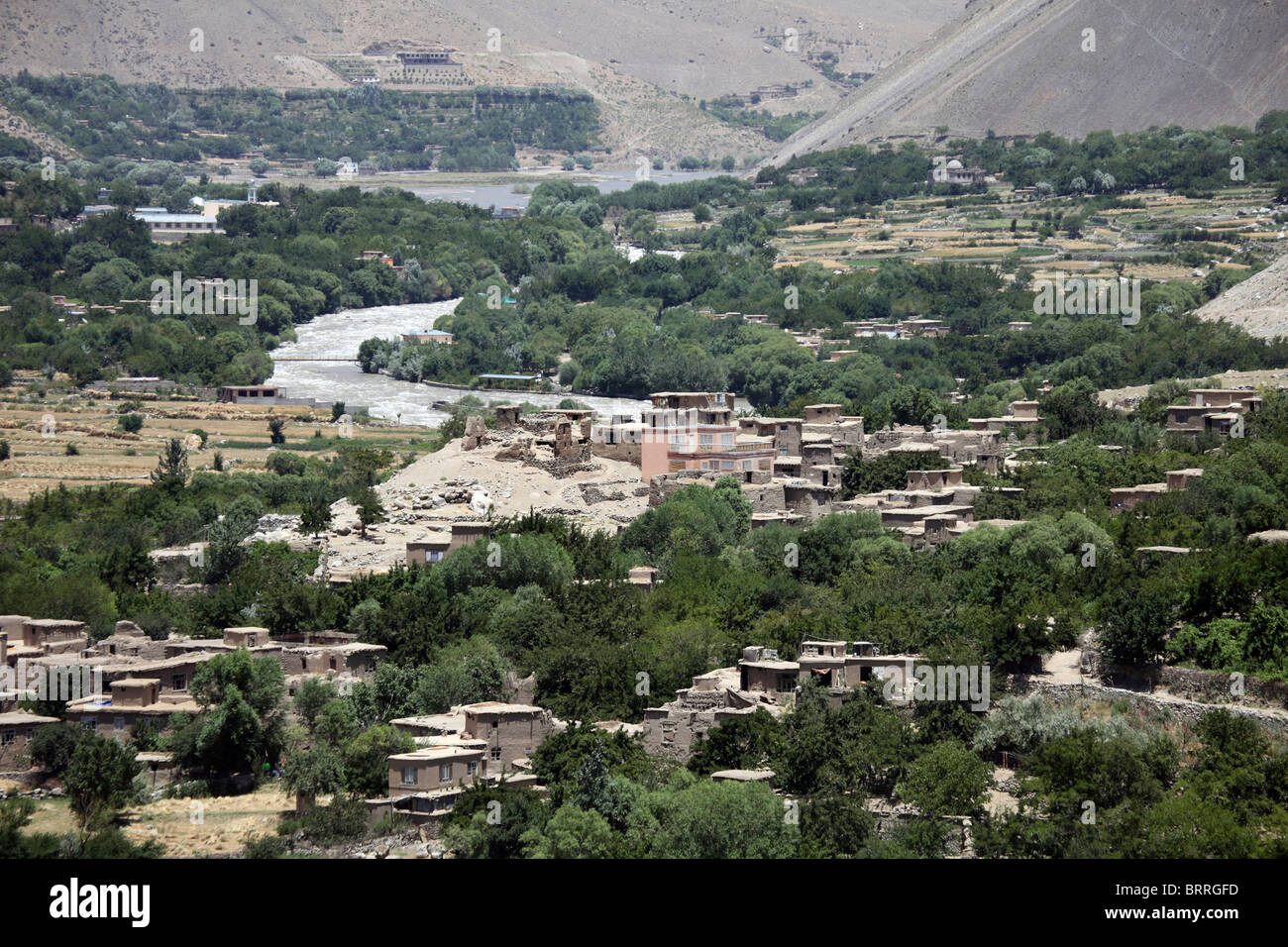 Valle del Panshir en Afganistán Foto de stock