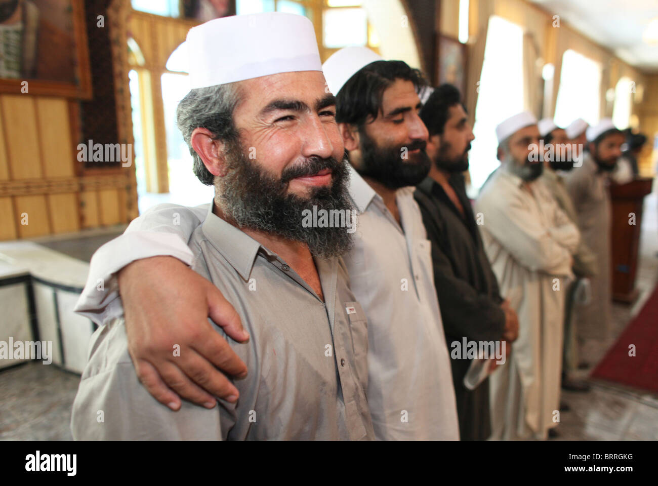 Ceremonia de liberación de talibanes en Afganistán Foto de stock