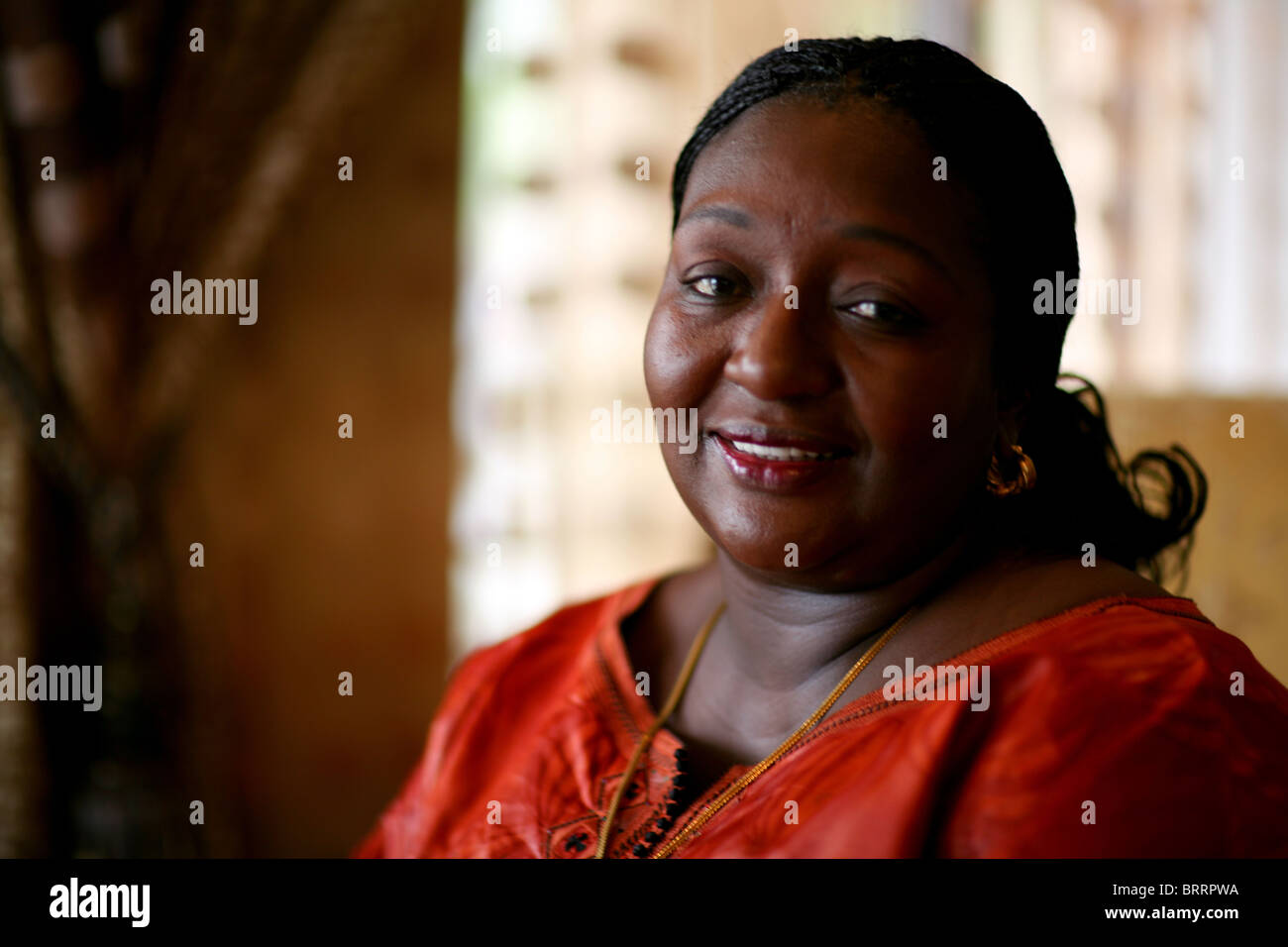 La primera dama Sia Koroma, de Sierra Leona, África occidental Foto de stock