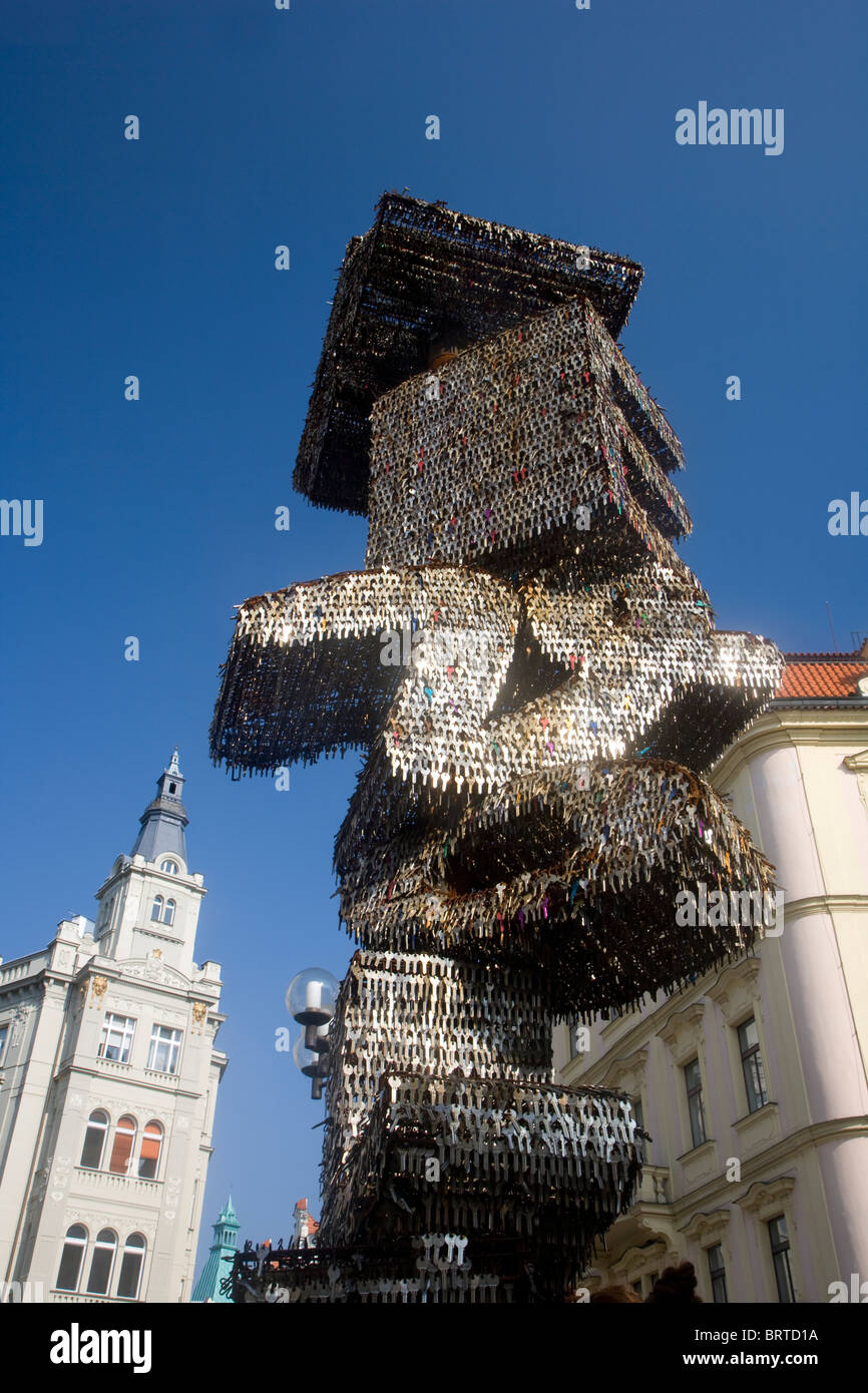Estatua de la Calle, Praga Foto de stock