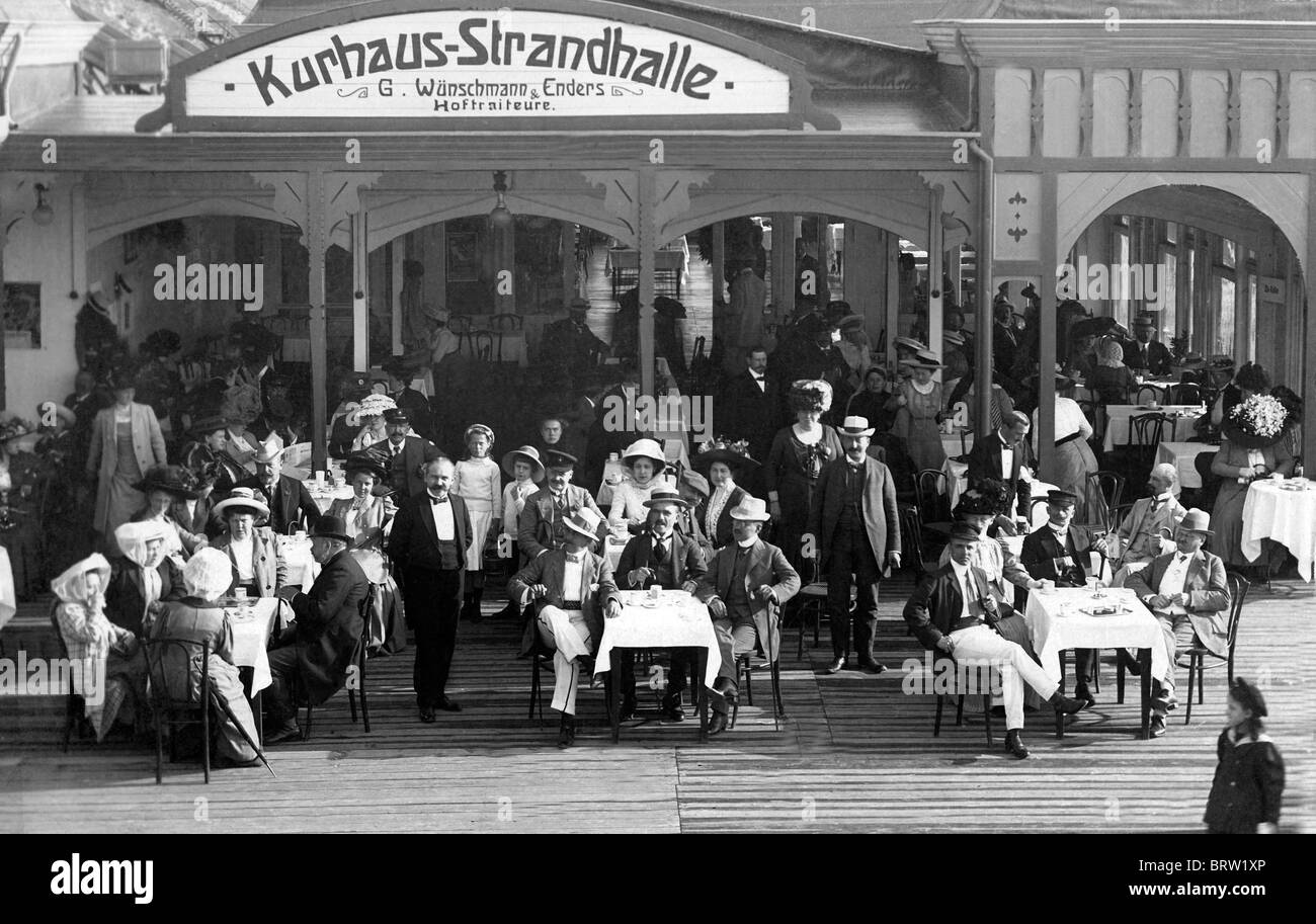 Spa Hotel, cafe, fotografía histórica, alrededor de 1912 Foto de stock