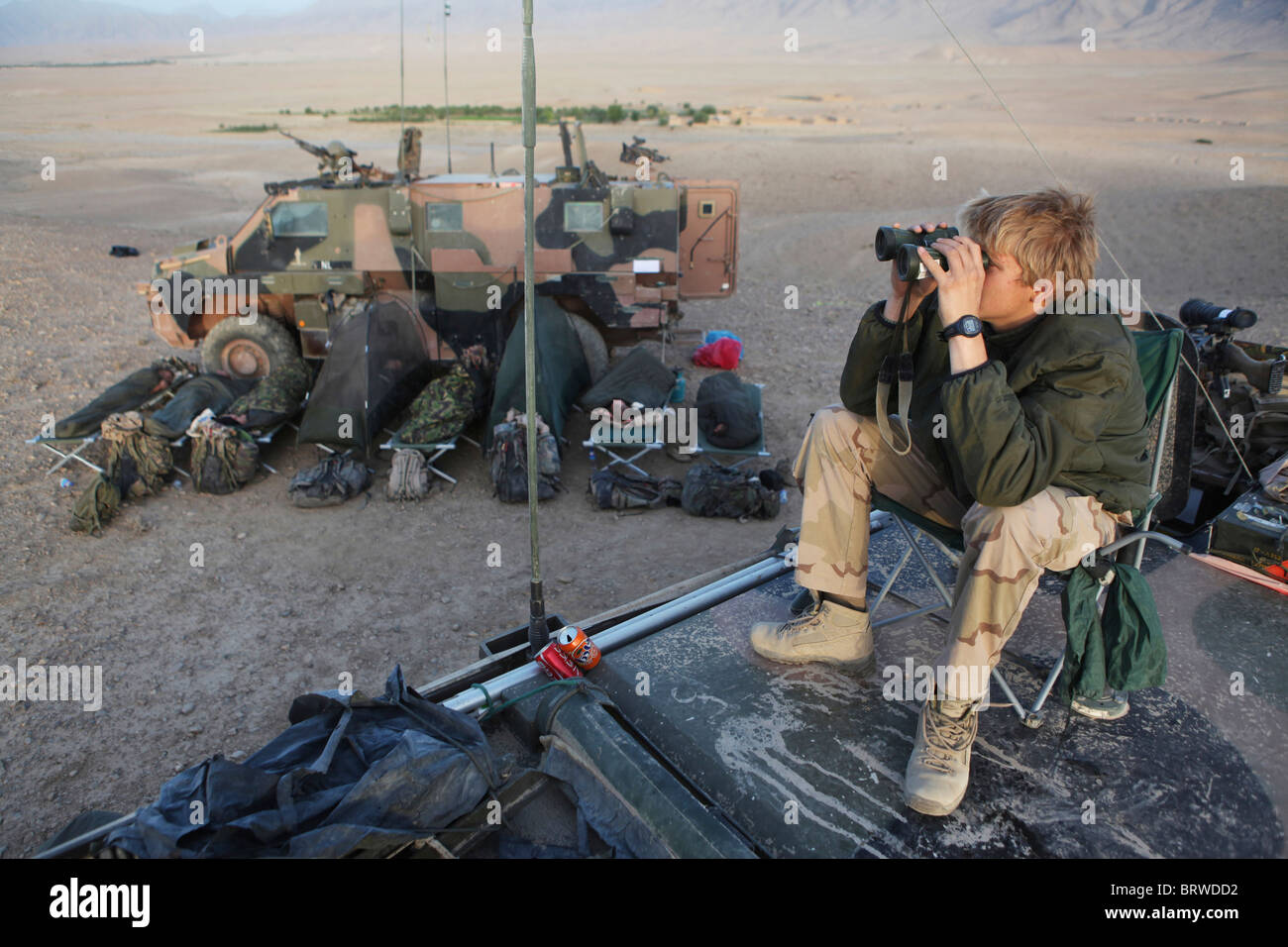 La última patrulla de soldados holandeses en Afganistán Foto de stock