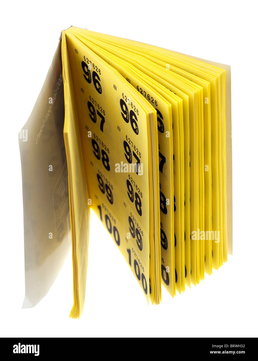 Folleto de tickets de guardarropa Foto de stock