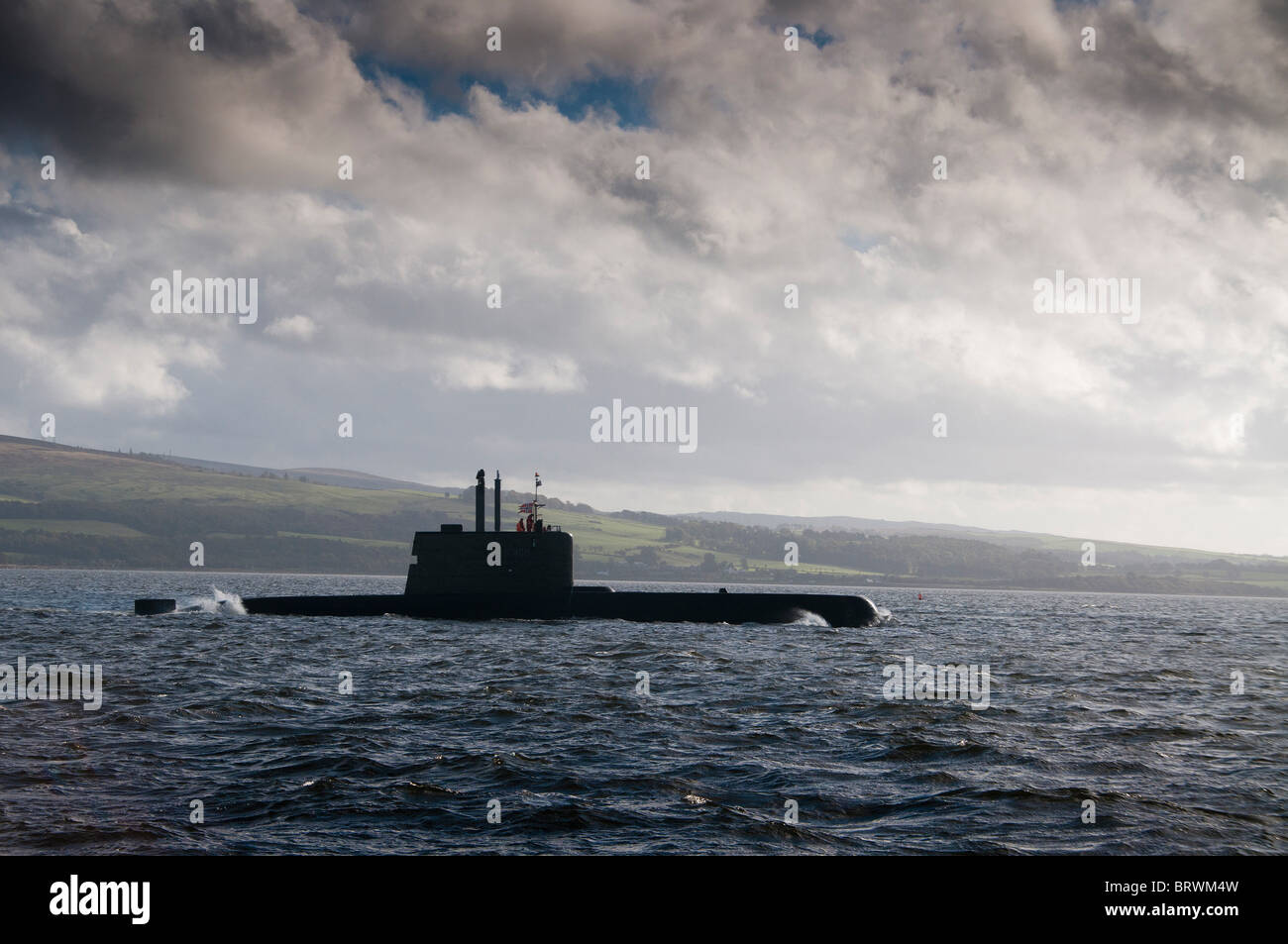 El submarino noruego HNoMS Ula, sobre la superficie Foto de stock