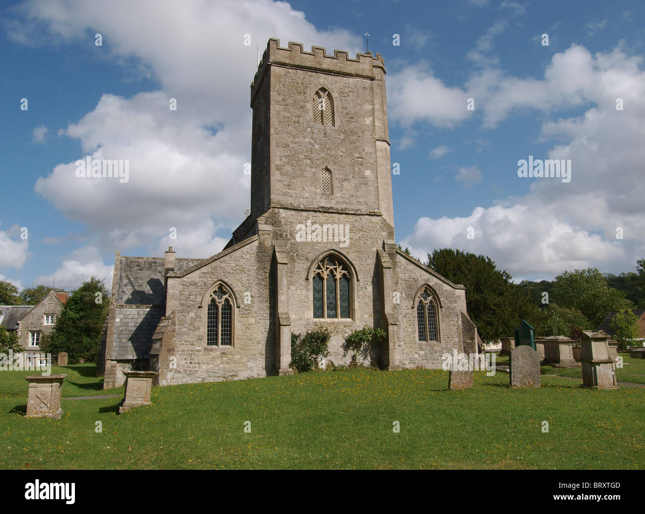 West Lavington, la Iglesia de Todos Los Santos, Wiltshire Foto de stock