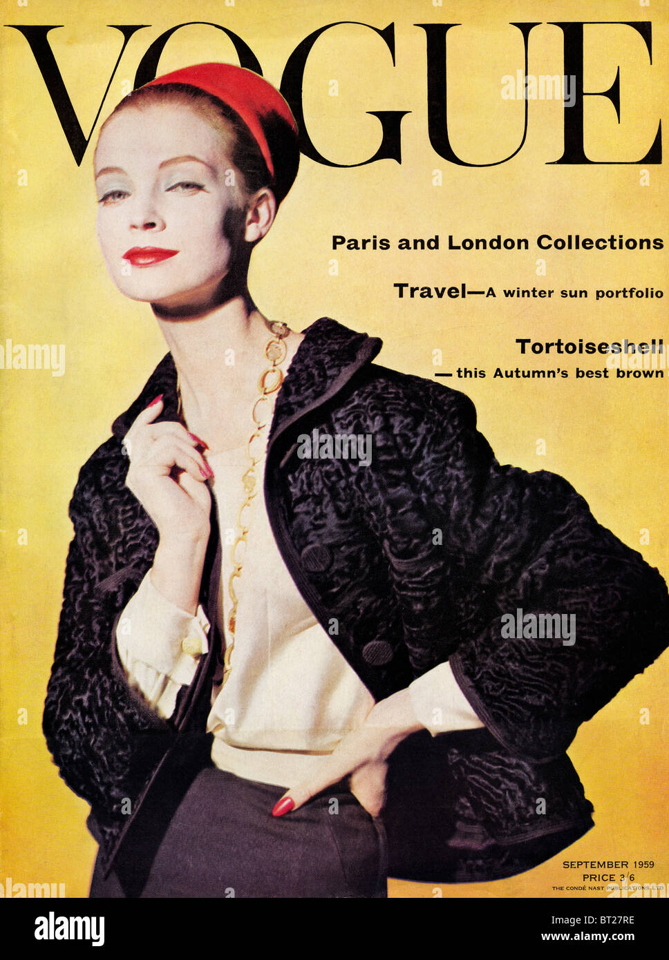 Portada de revista de moda VOGUE de septiembre de 1959 al precio de 3  chelines y 6 peniques Fotografía de stock - Alamy