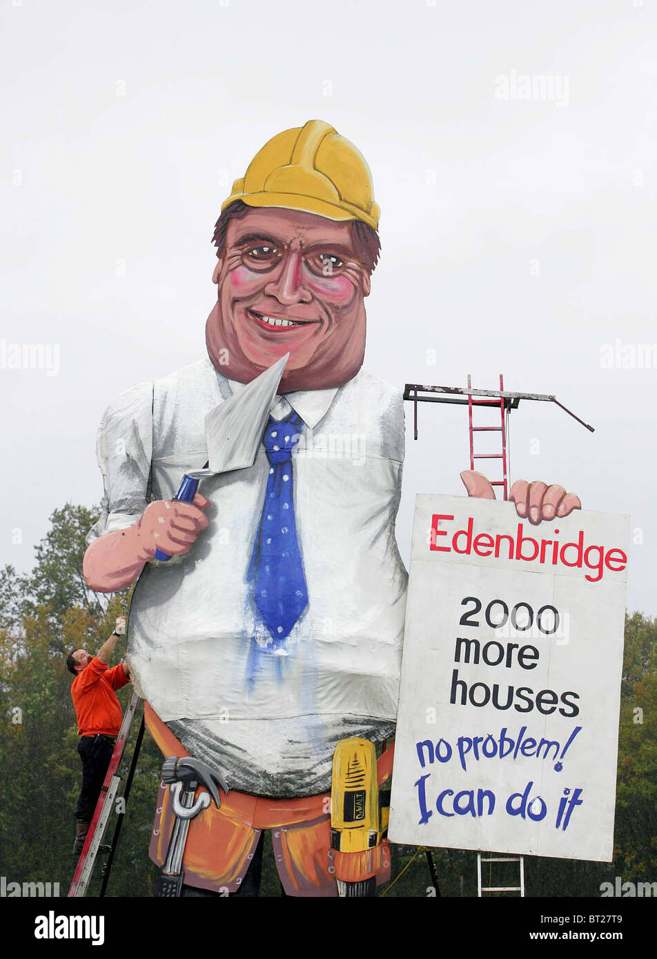 Edenbridge fogata Sociedad efigie de John Prescott. Fotografía por James Boardman Foto de stock