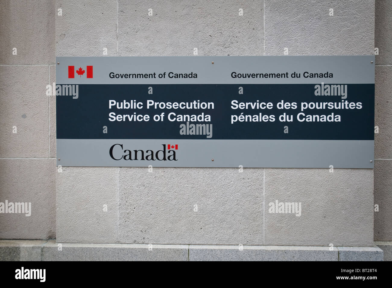 Gobierno de Canadá Fiscalía de Canadá oficina es visto en Ottawa, Domingo 26 de septiembre, 2010. Foto de stock