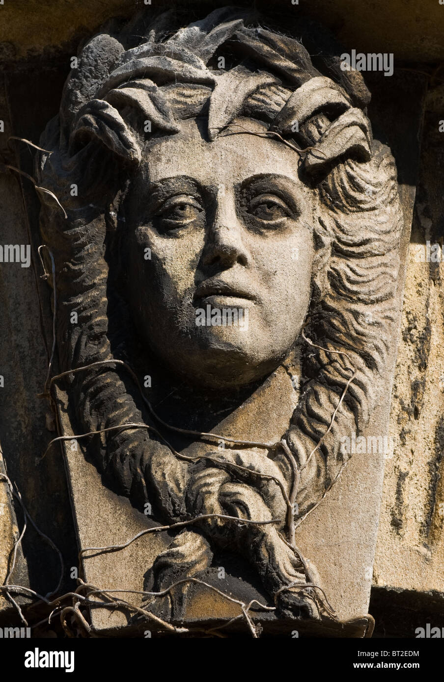 Detalle de albañilería Madalen Puente en la ciudad universitaria de Oxford Foto de stock