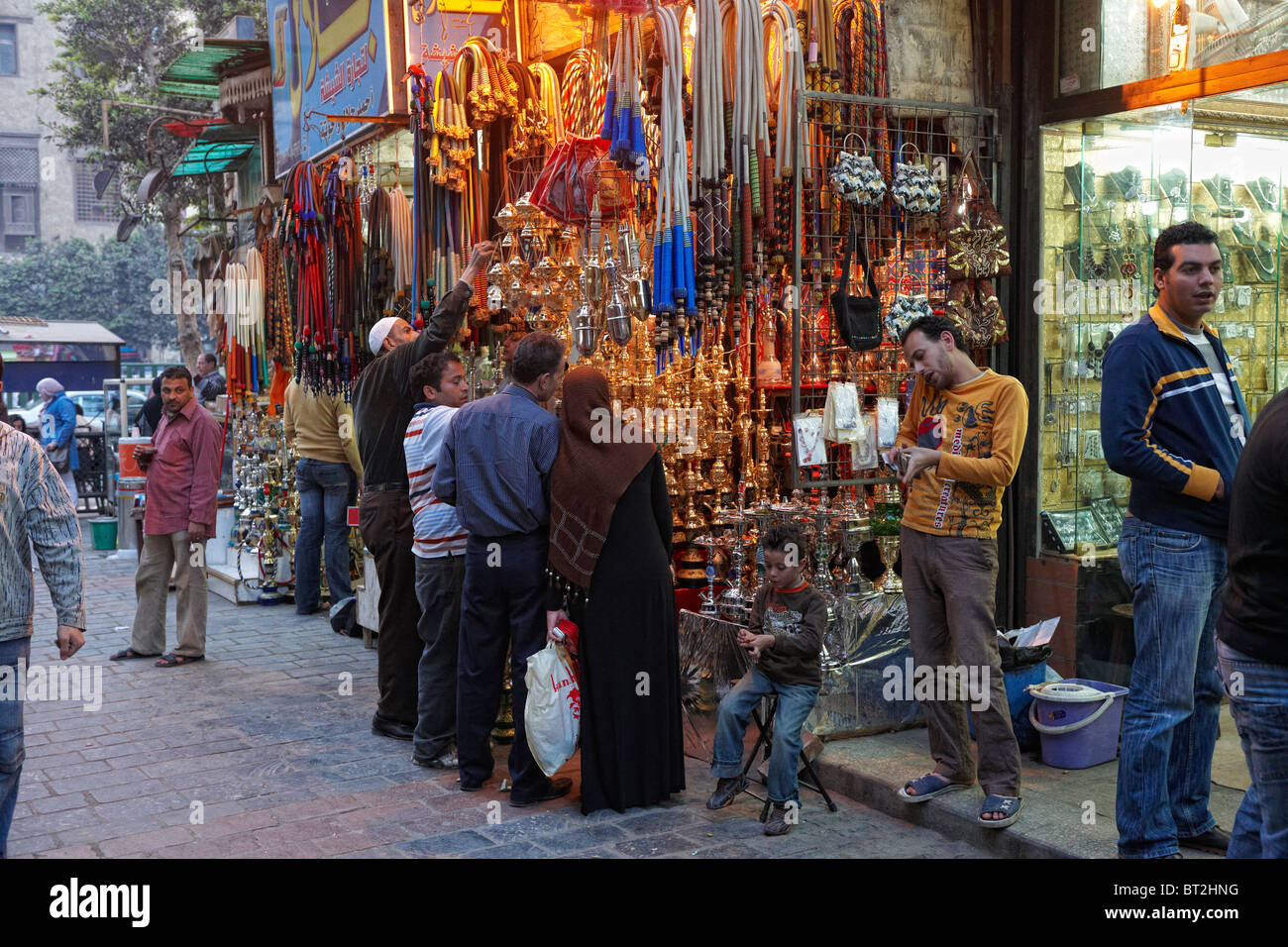 Khan Al Khalili, Bazar en El Cairo, Egipto, Arabia, África Foto de stock