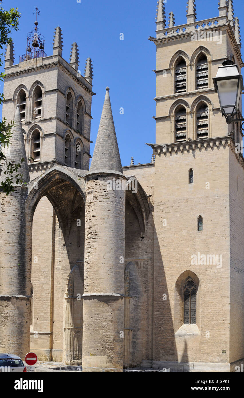 Montpellier Catedral (catedral St-Pierre) Montpellier, Francia Foto de stock