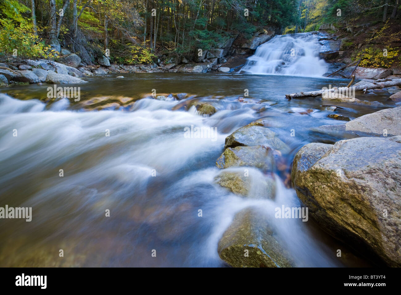 Inquilino Creek Falls, Adirondack, Condado de Hamilton, Estado de Nueva York Foto de stock