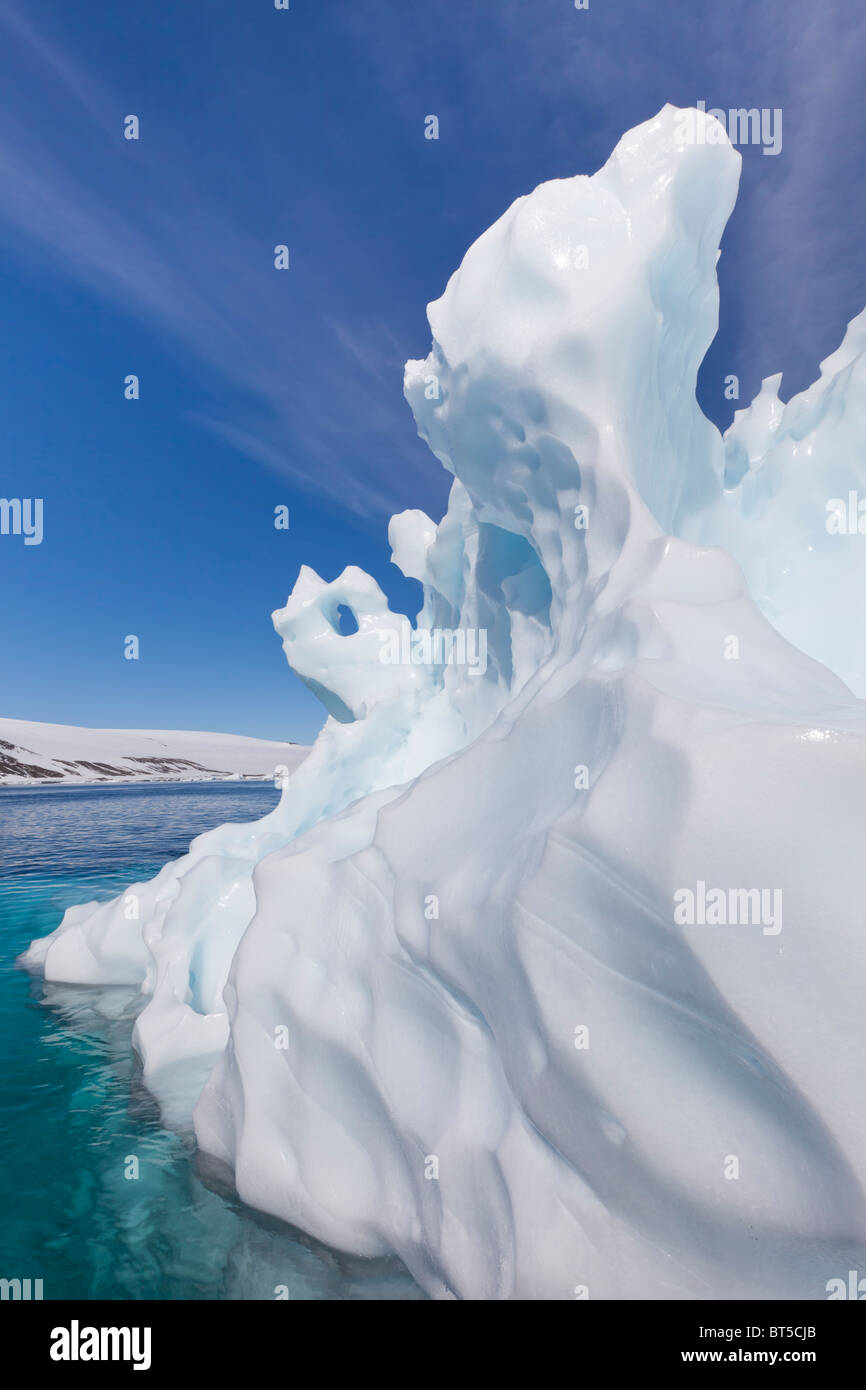 Los icebergs cerca de Isla Diablo, noreste de la península Antártica. Foto de stock