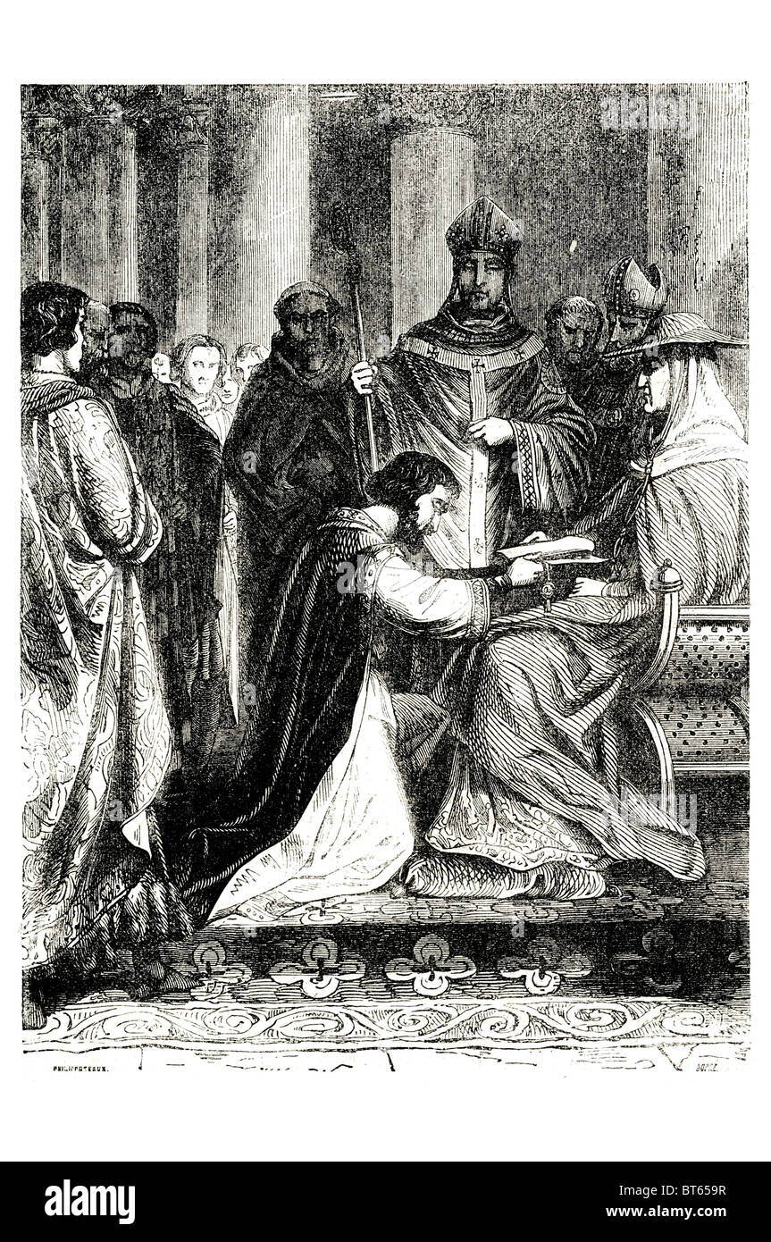 El rey Juan 24 Diciembre 1166 - 18/19 de octubre de 1216, Lackland Softsword, Inglaterra el 6 de abril de 1199 reinado Ducado de Normandía rey francés Foto de stock