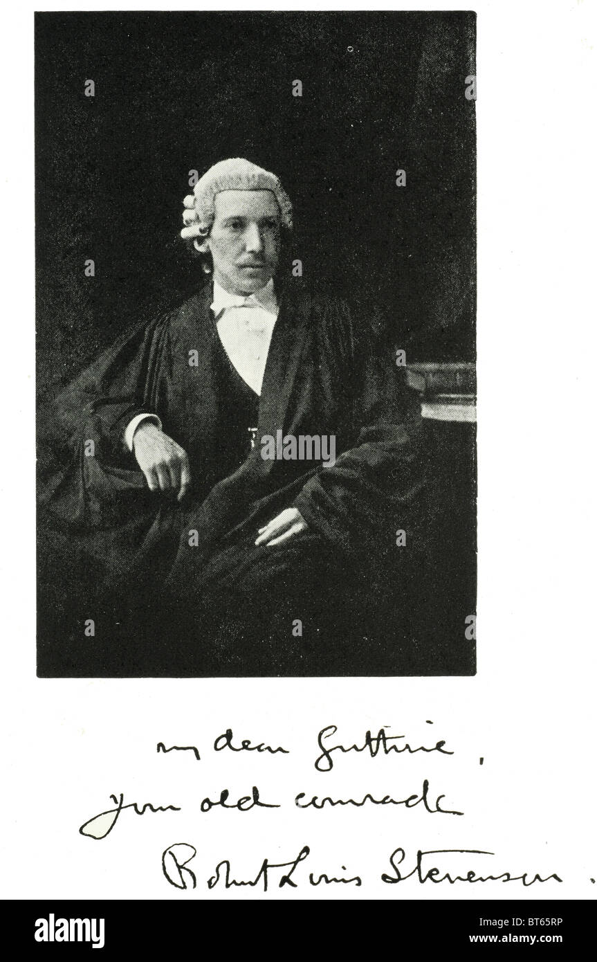 Robert Louis Balfour stevenson graduado de la Universidad de Edimburgo 1866 13 de noviembre de 1850 - 3 de diciembre de 1894 poeta novelista escocés e Foto de stock