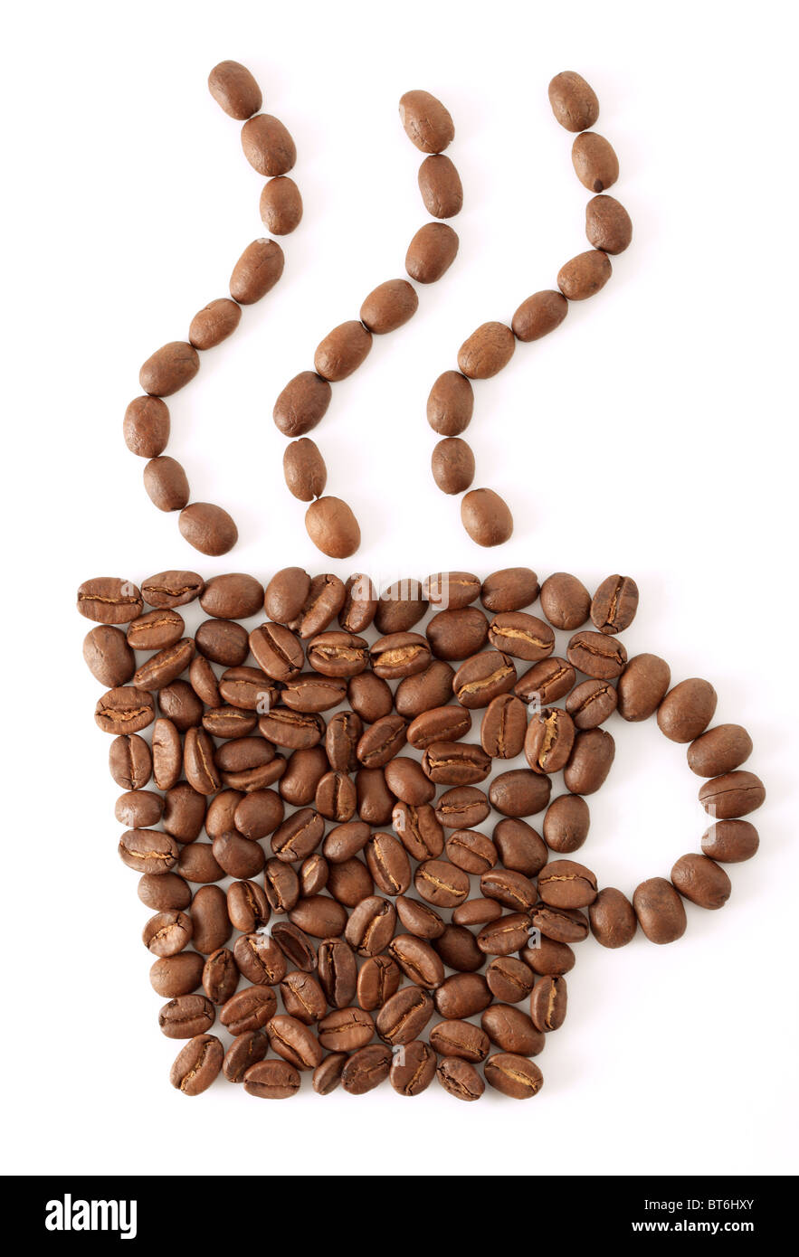 Taza de café en grano Foto de stock