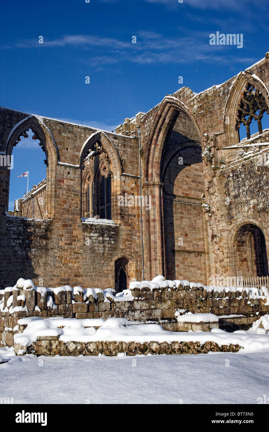 Bolton Priorato en Bolton Abbey, North Yorkshire. Invierno Foto de stock