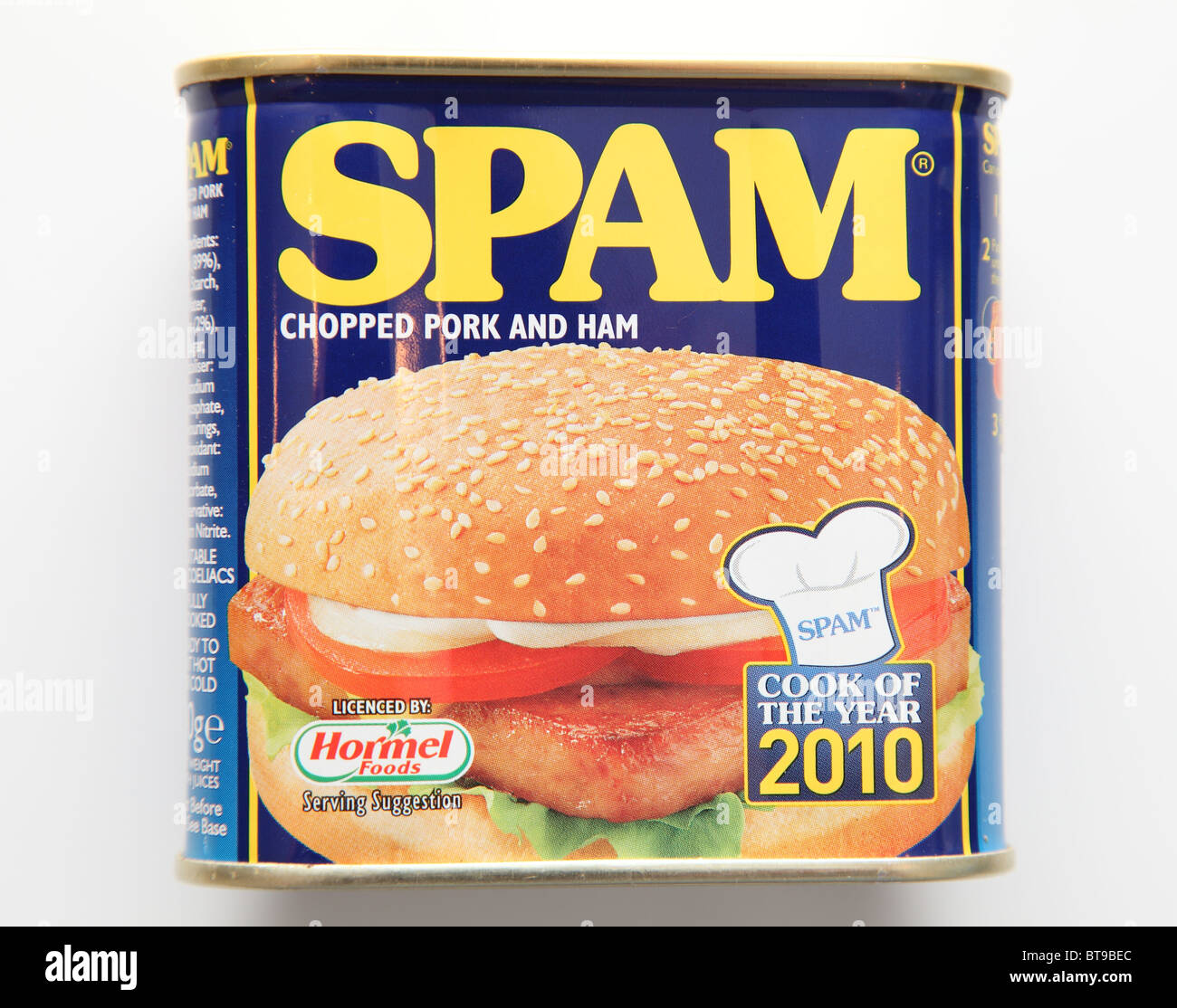 SPAM (producida especialmente Carne americana). Foto de stock