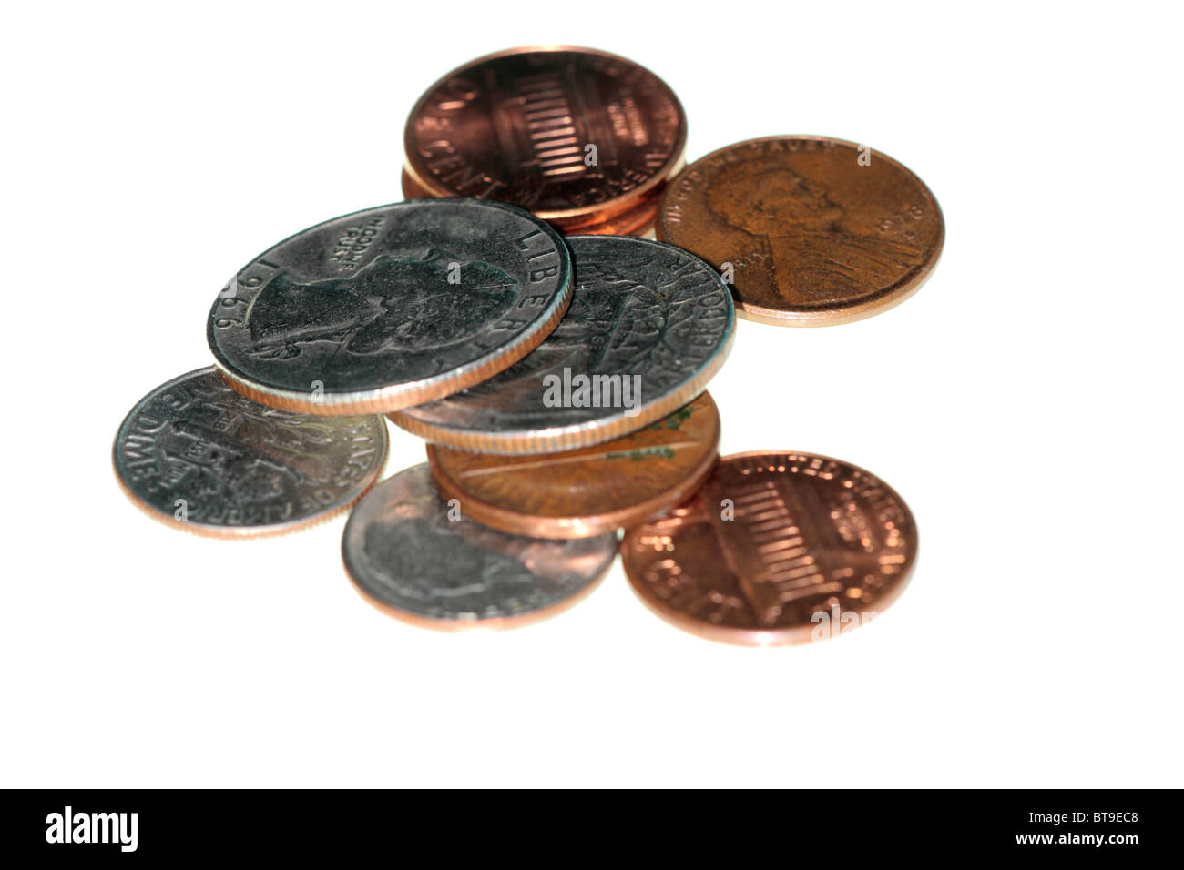 Monedas de Estados Unidos Foto de stock