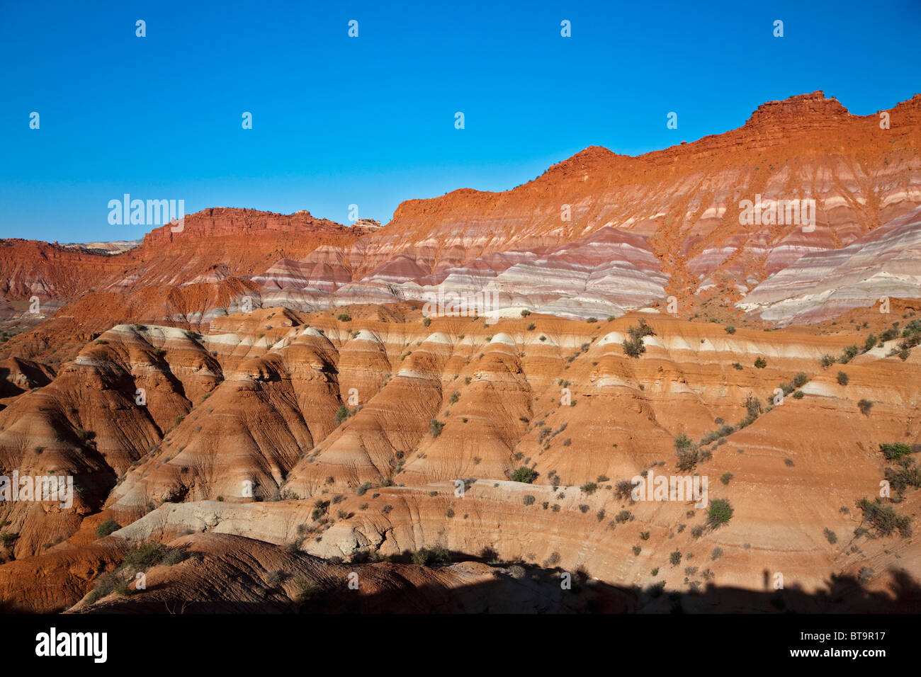 Montañas coloridas, Película de Paria, Arizona, Utah, EE.UU. Foto de stock