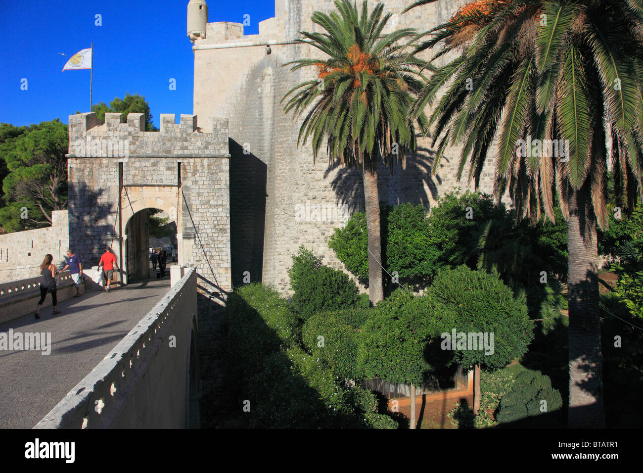 Croacia, Dubrovnik, Puerta Ploce, Foto de stock