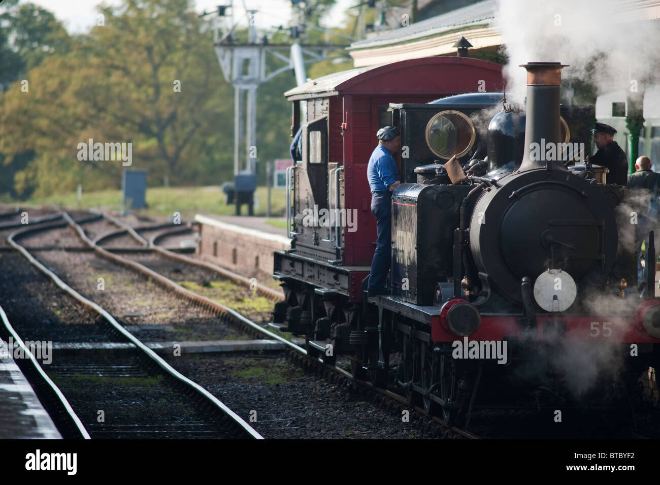 A1X clase locomotora 55 Stepney, Bluebell Railway, Sussex, Inglaterra Foto de stock