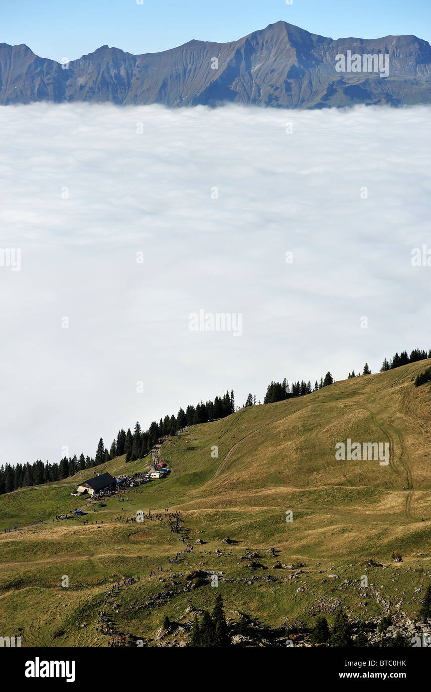 Las fuerzas aéreas suizas Axalp Ejercicio y Air Show Foto de stock