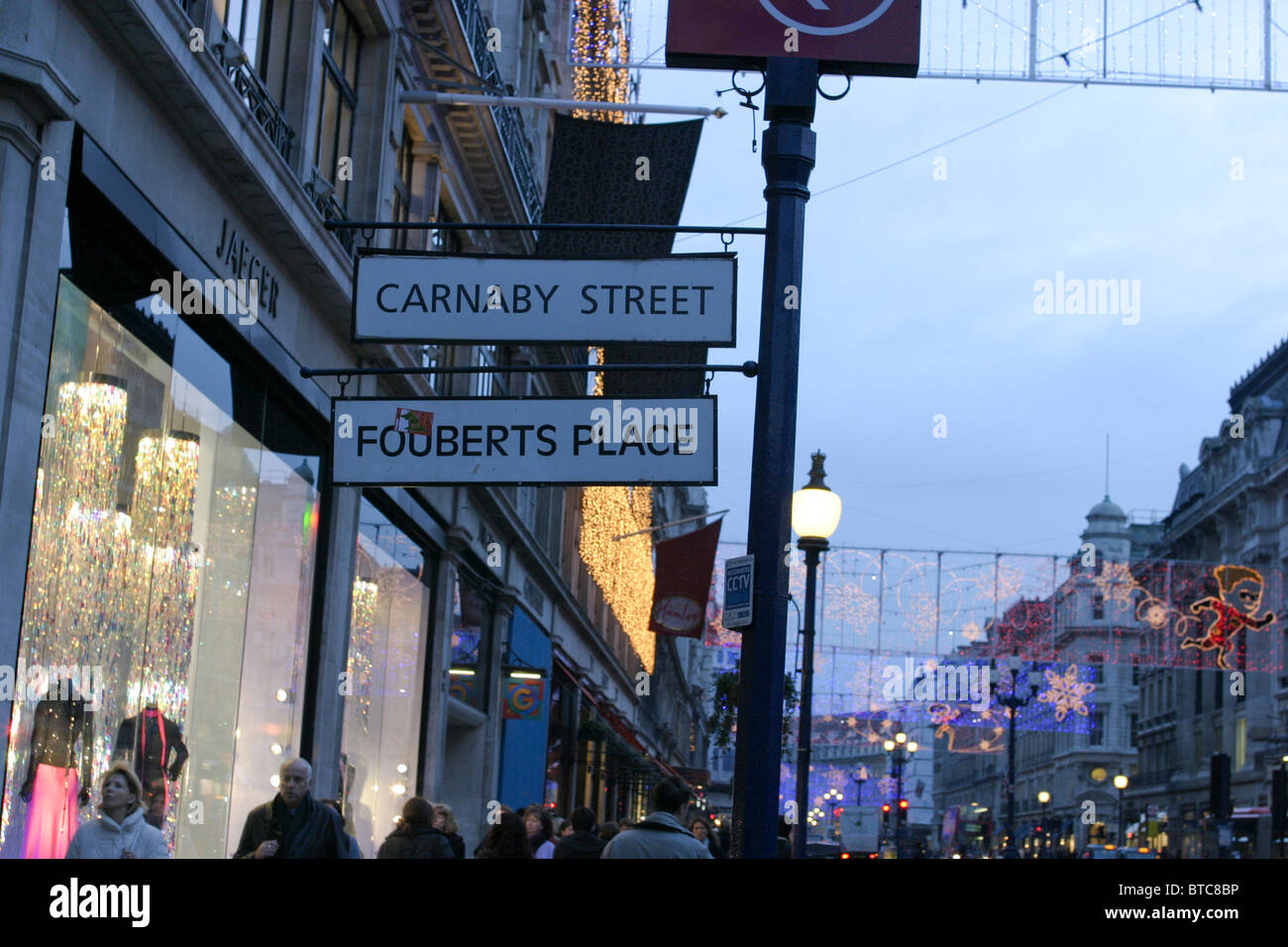 Carnaby Street en invierno Foto de stock