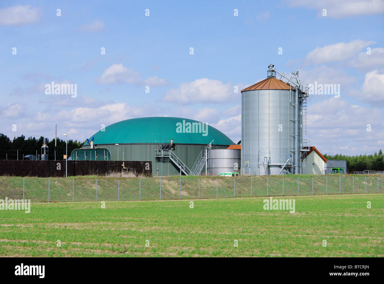 Biogasanlage - planta de biogás 69 Foto de stock