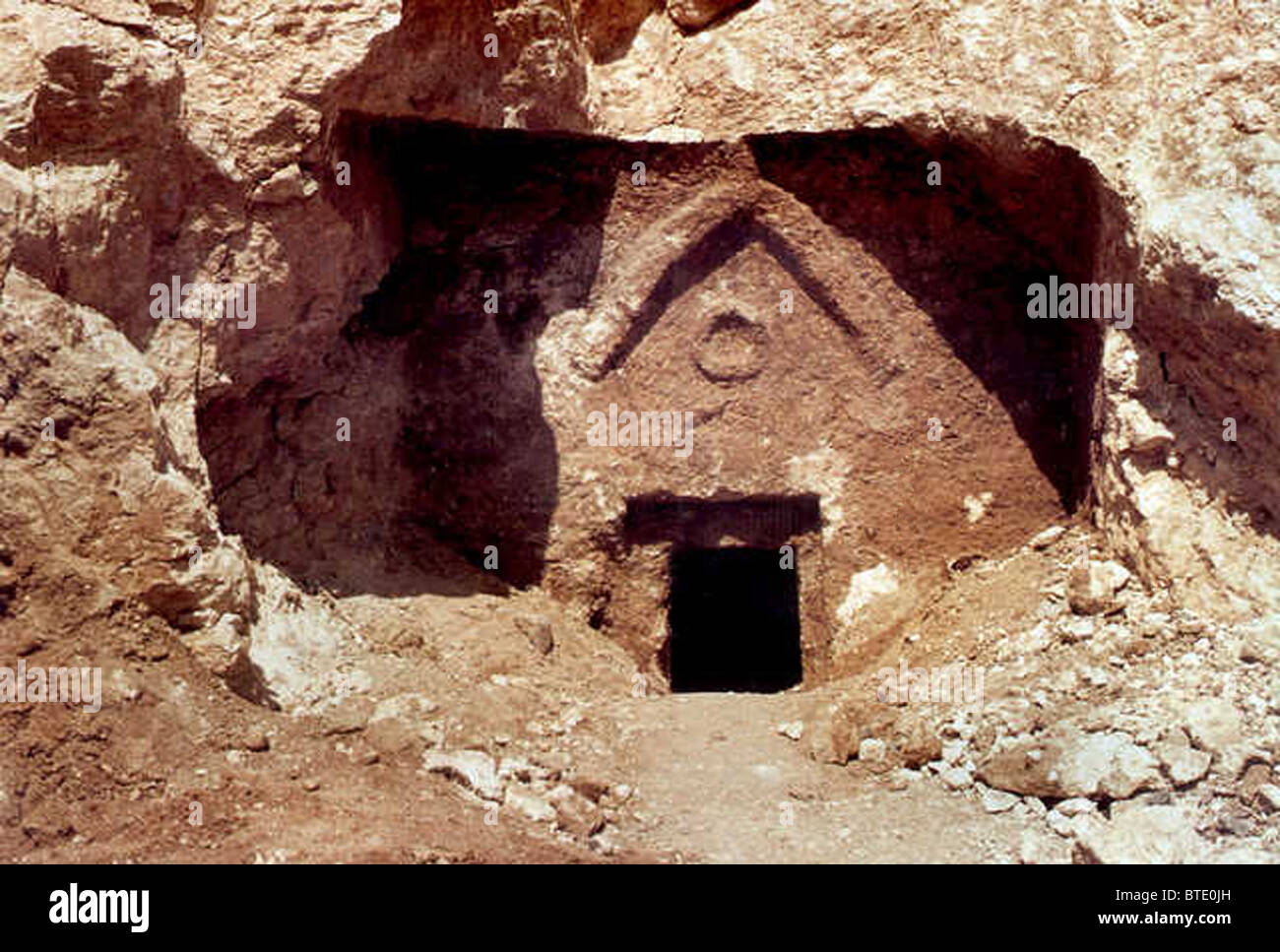 5366. La Tumba de Talpiot en Jerusalén, en el que se hallaron 10 ossuaries. Foto de stock