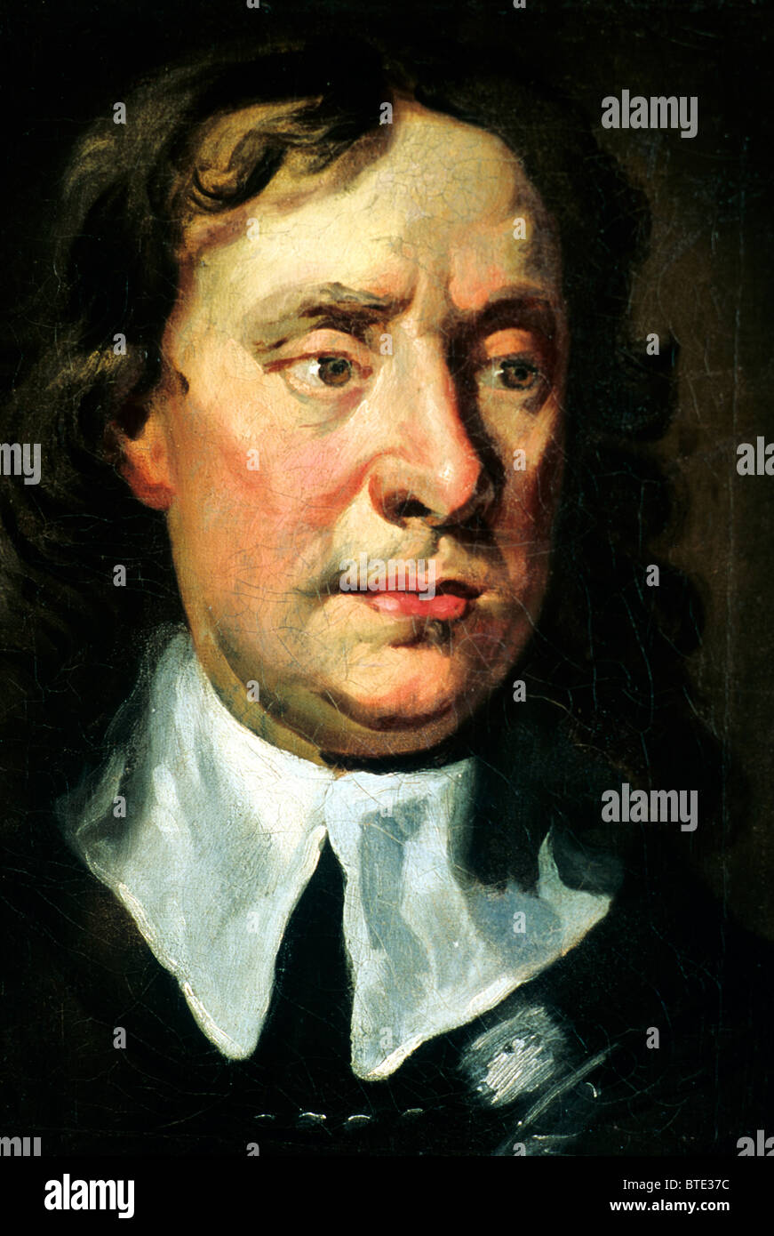 Oliver Cromwell, pintura, Boscobel House, Shropshire, Inglaterra Lord Protector guerra civil inglesa retrato retratos pinturas Foto de stock
