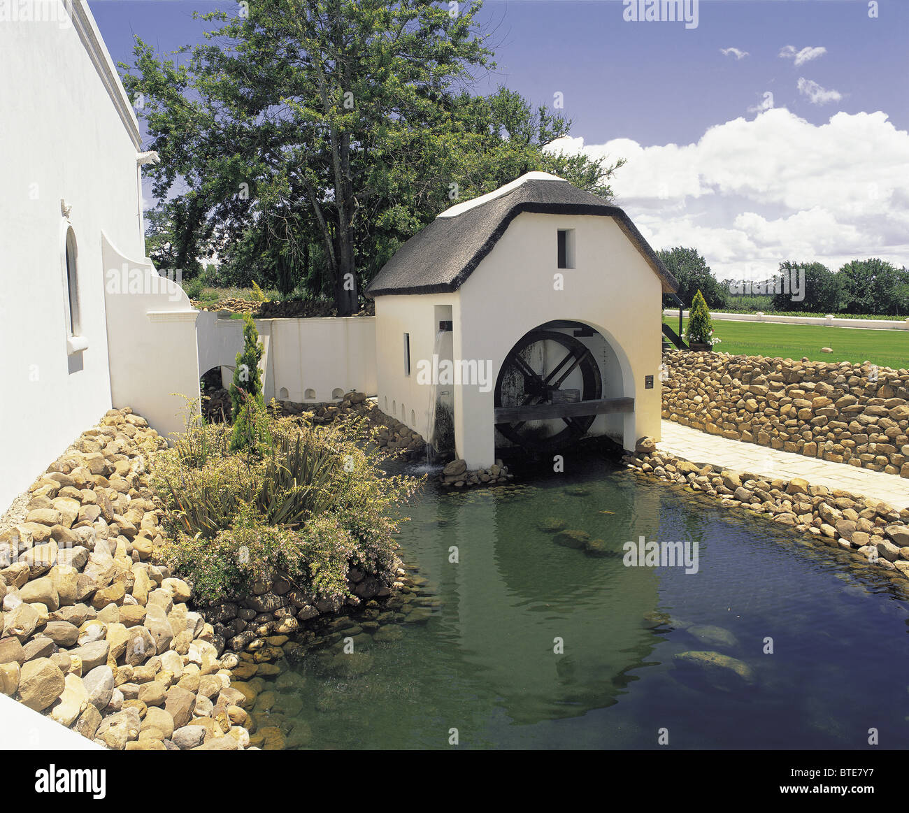 Plaisir de Merte Watermill en Western Cape Foto de stock
