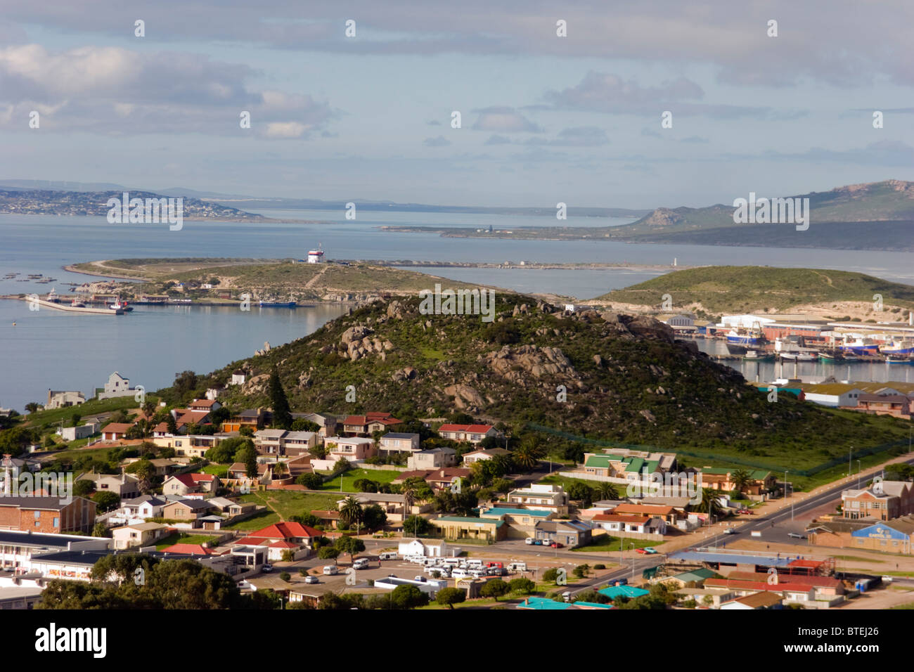 Vista aérea de la zona de la Bahía de Saldana Foto de stock