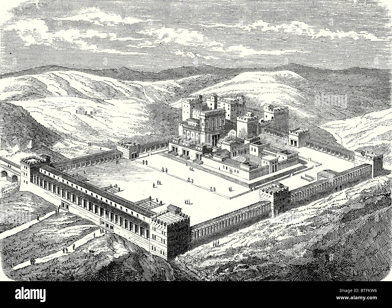 El Templo de Salomón en Jerusalén, restaurado después de la construcción de  obras de arte moderno Fotografía de stock - Alamy