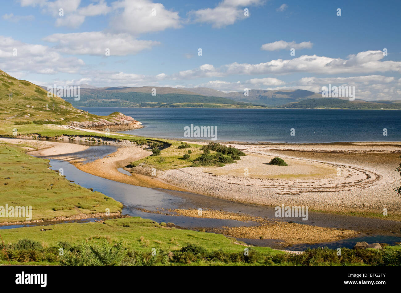 Río Glengalmadale, Loch Linnhe, Camasnacroise, Inverness-shire, región de tierras altas. Escocia. Ocs 6947 Foto de stock