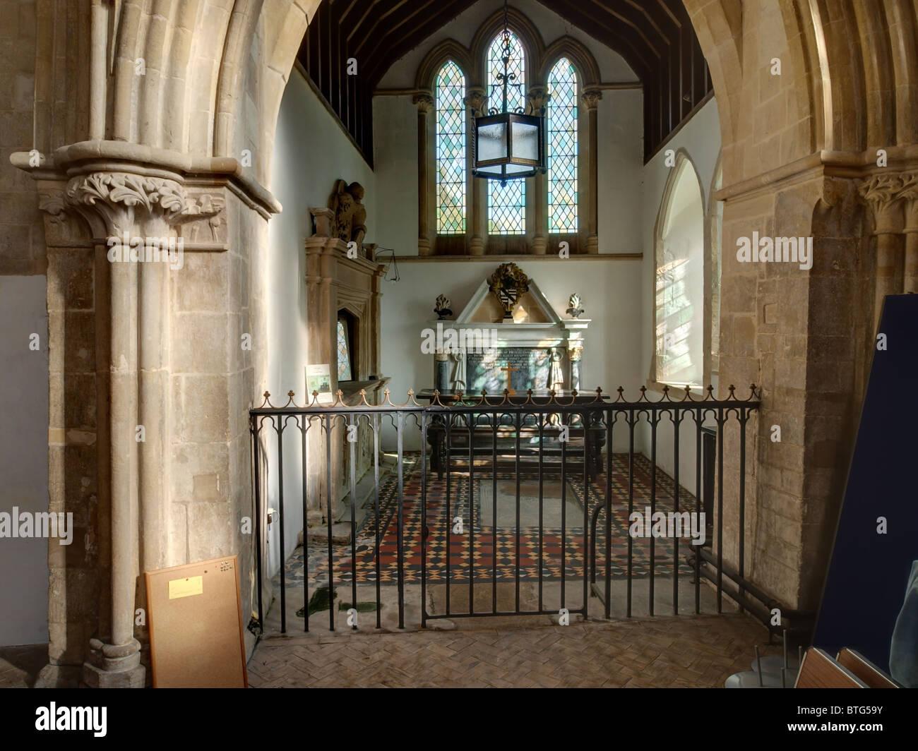 Los obispos Canning, Santa María la Virgen, Wiltshire Foto de stock
