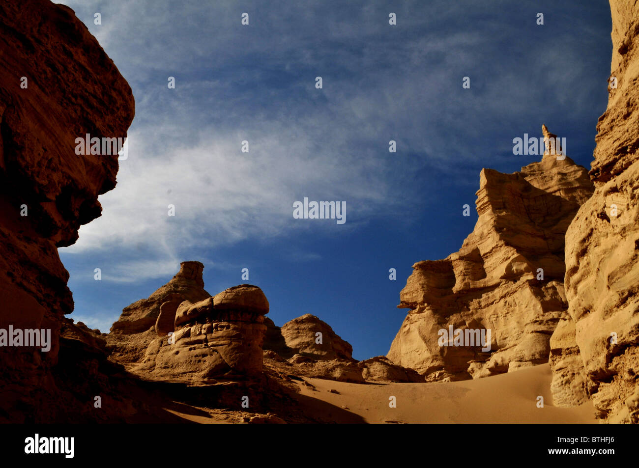 Los hermosos paisajes del desierto de Gobi. Foto de stock