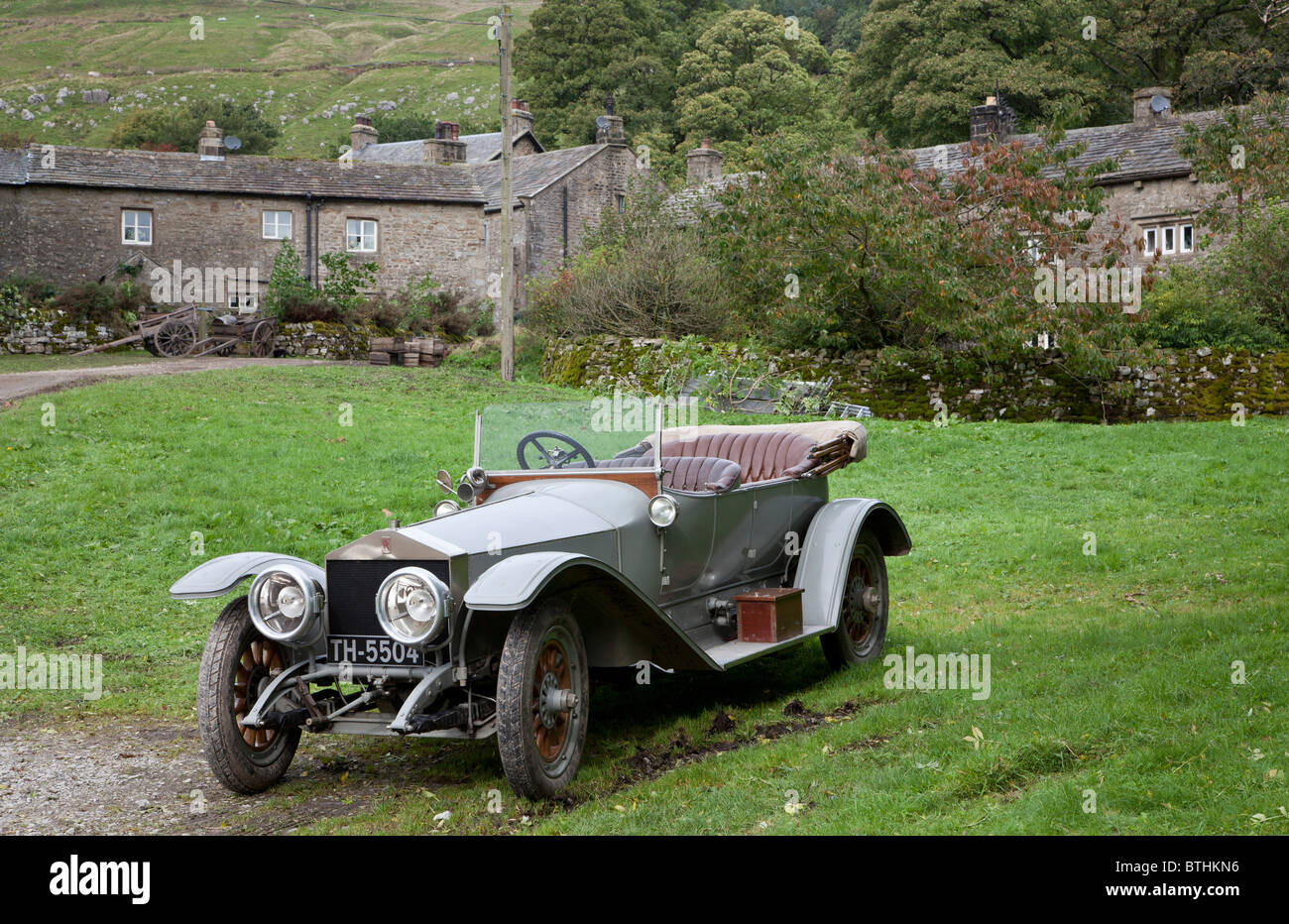 Rolls Royce en Halton Gill, North Yorkshire. Foto de stock