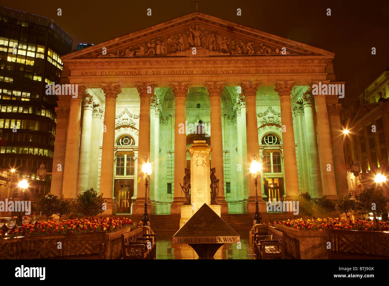 La Royal Exchange, London, England, Reino Unido Foto de stock