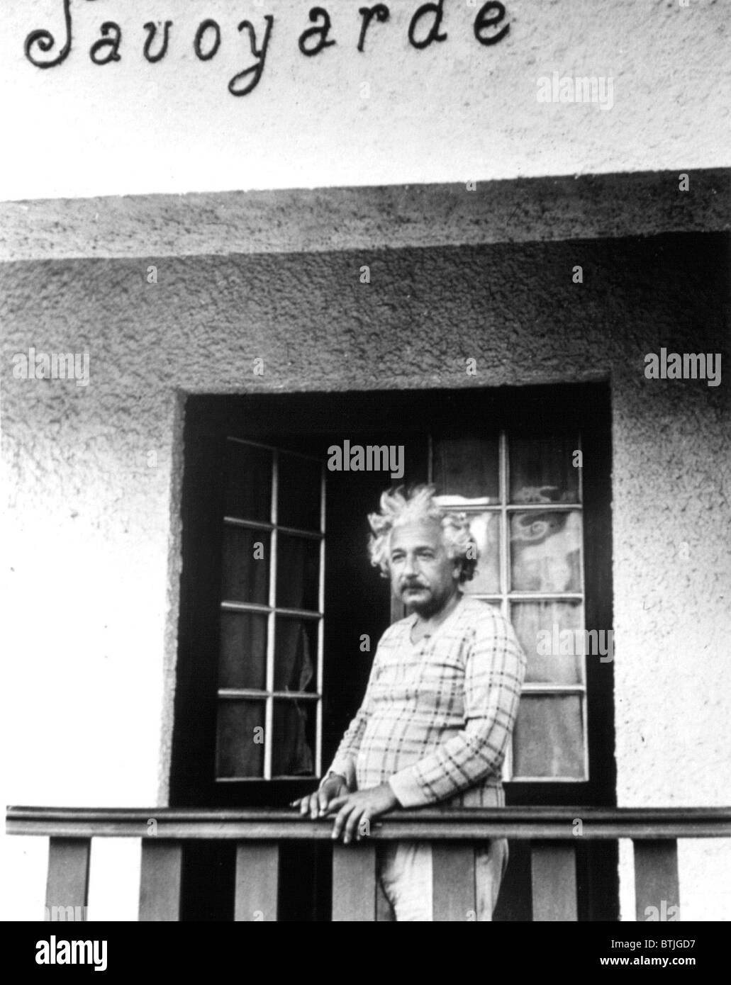 ALBERT EINSTEIN poco después de huir de la Alemania Nazi, 9/15/33 Foto de stock