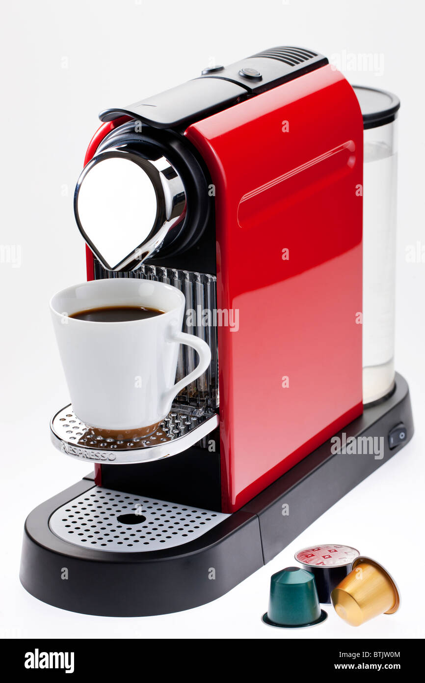Nespresso, máquina para expreso CitiZ, color rojo, Nespresso por De'Longhi,  Negro