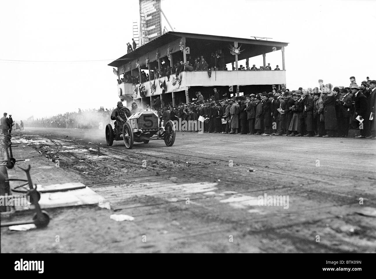 Racing. Copa Vanderbilt Auto Race, la Fundación W.K. Vanderbilt Jr. 'Mercedes' en la pista. Oct 24, 1908 Foto de stock