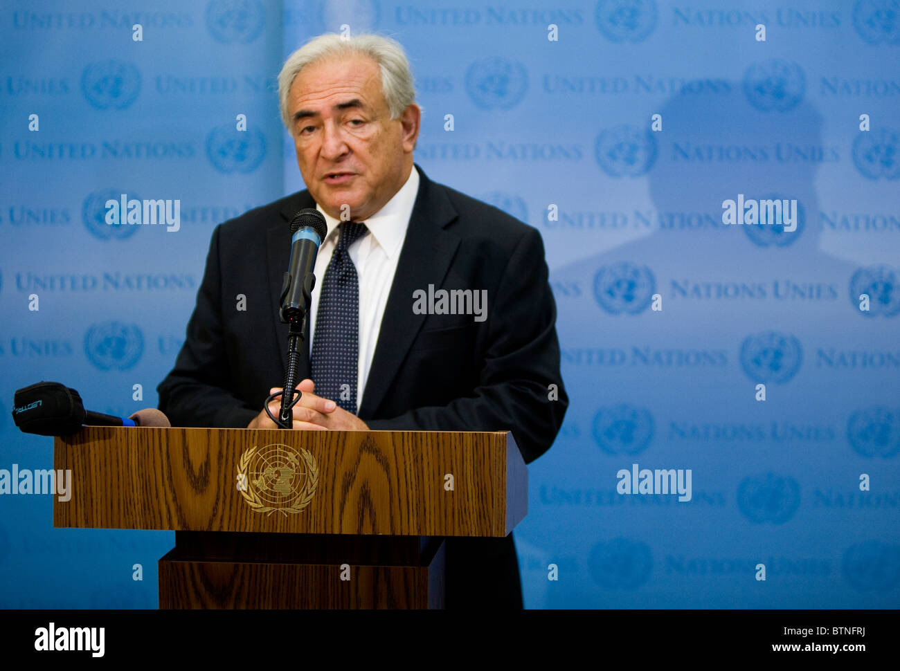 El Director Gerente del Fondo Monetario Internacional, Dominique Strauss-Kahn. Foto de stock