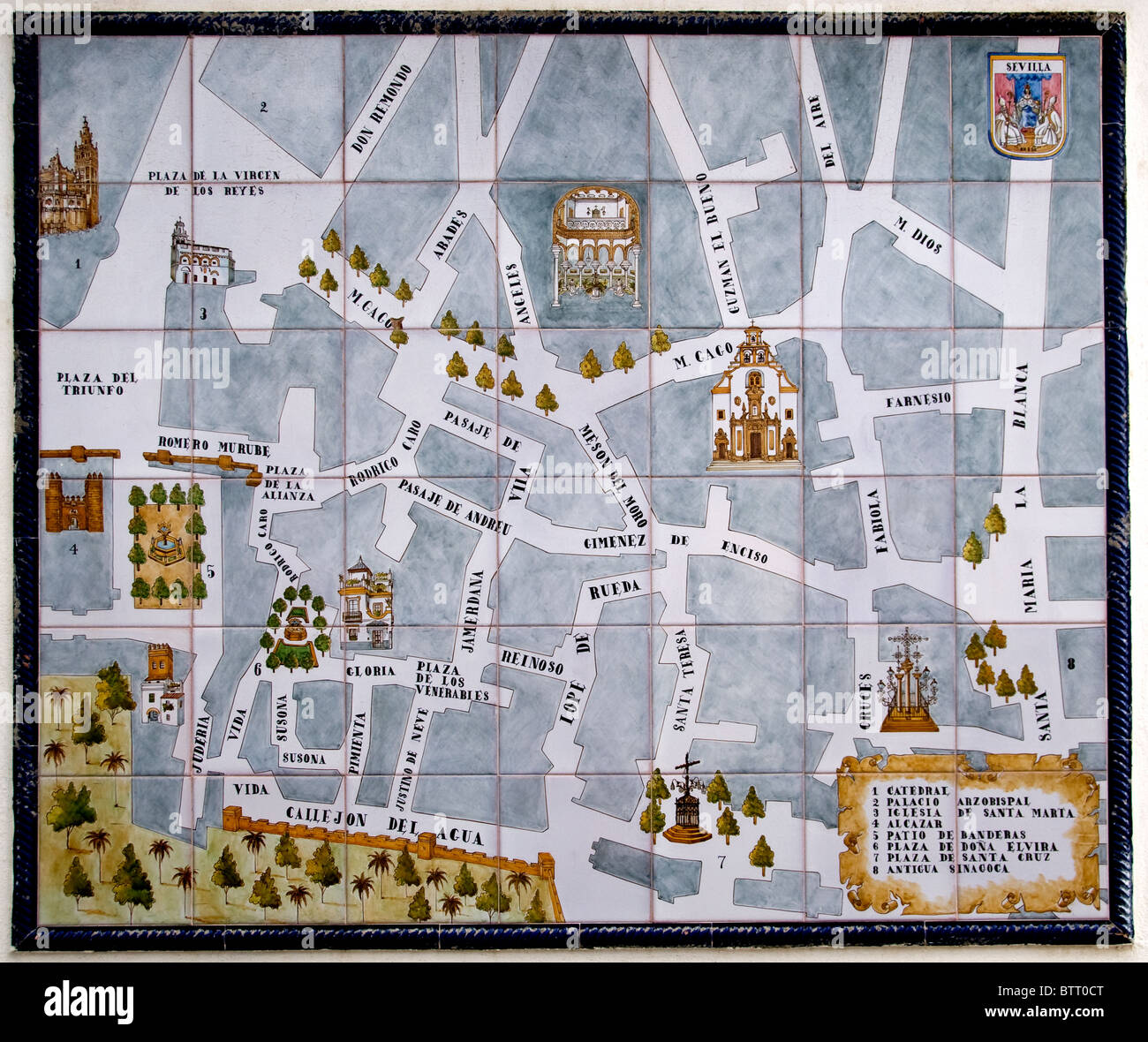 Mapa de la ciudad de sevilla fotografías e imágenes de alta resolución -  Alamy